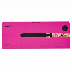 amika 3-in-1 Rotating Curling Iron - Pink Floral
